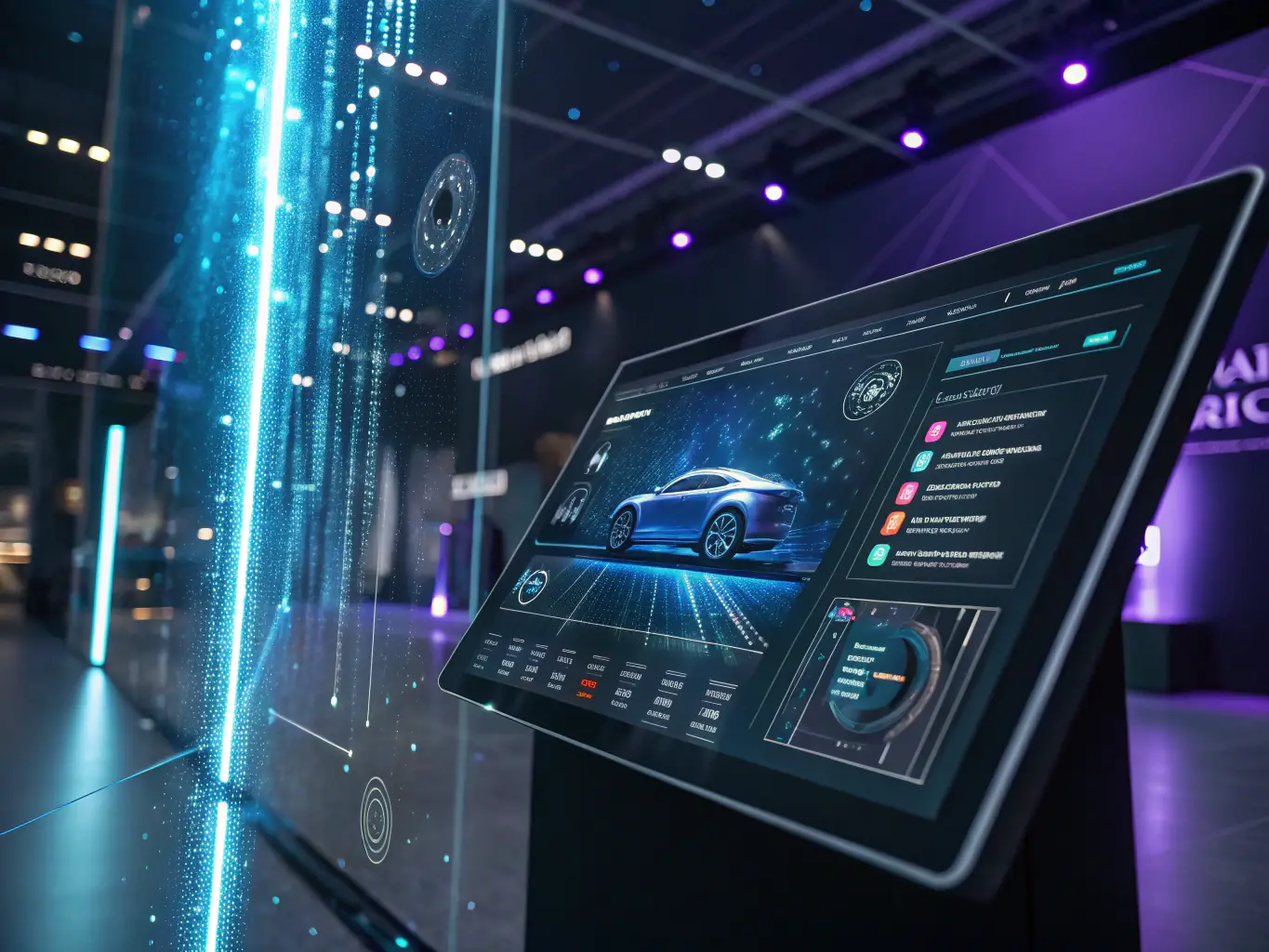 A futuristic interface displaying an agentic AI system making autonomous decisions in a simulated environment, illustrating the Centre's expertise in developing intelligent, self-governing AI agents.