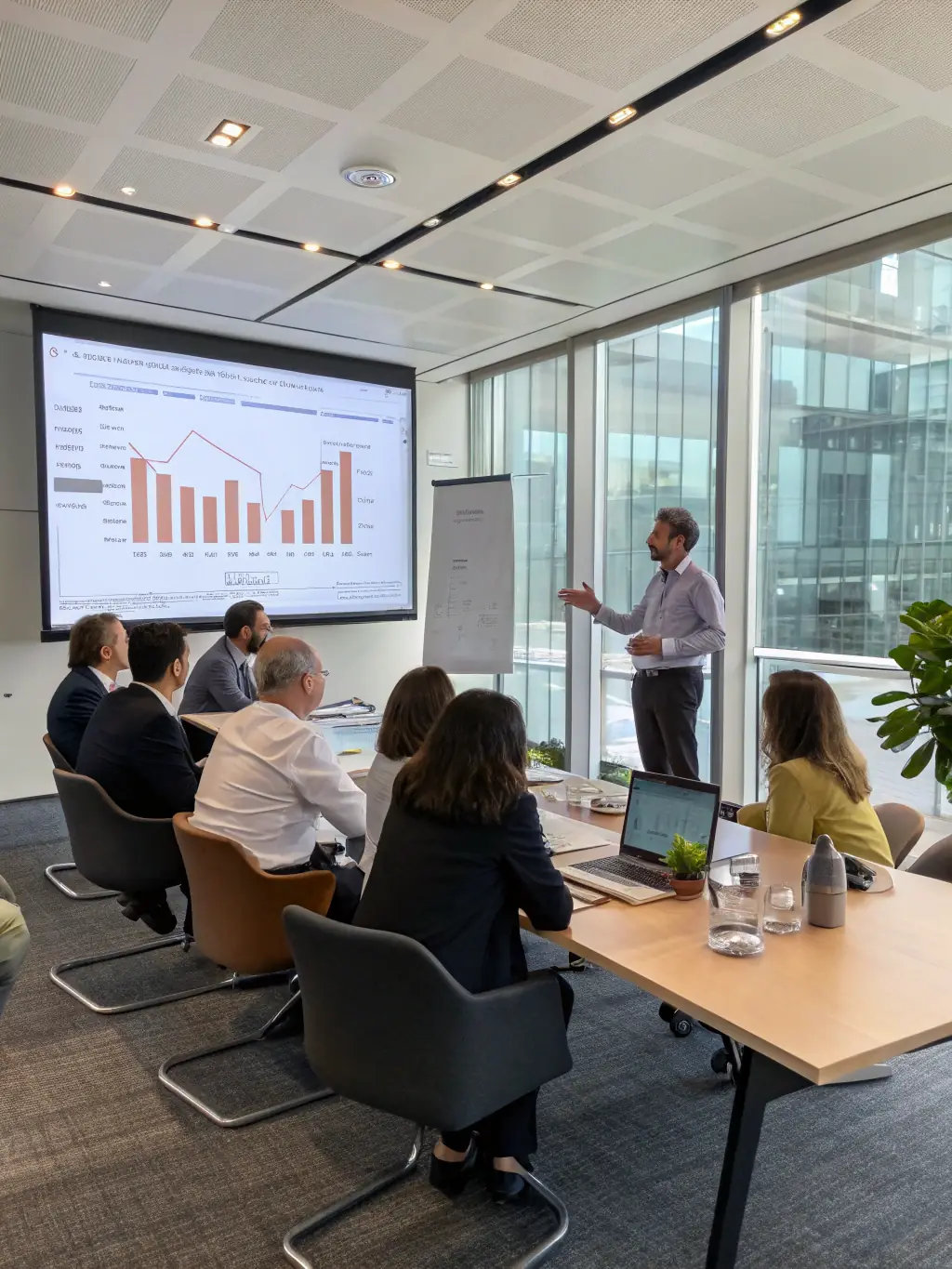 A photo of mid-career professionals attending an AI/ML seminar, focused on practical applications and career advancement.